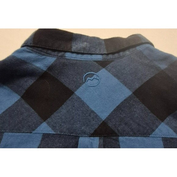 Magellan Outdoor‎ Men's Classic Fit Blue/Black Plaid Button Up Shirt LG - Picture 7 of 11